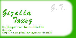 gizella tausz business card